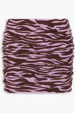 The Attico Zebra-print stretch mini skirt - - L