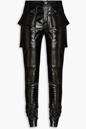 Rick Owens Cotton-blend faux leather skinny pants - - 27