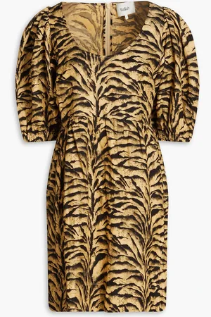 Bash Zola tiger-print woven mini dress - - 0
