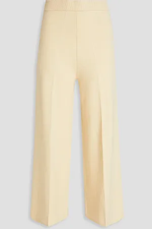 Joseph Cropped merino wool-blend wide-leg pants - White - XL