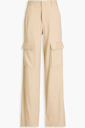 Frame Linen-blend twill cargo pants - Neutral - US 12