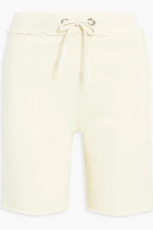Helmut Lang Printed French-cotton terry shorts - Yellow - L