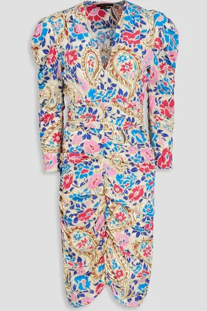 Isabel Marant Celine floral-print silk-blend crepe de chine dress - Blue - FR 36