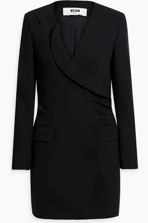 Msgm Ruffled crepe mini dress - - IT 40