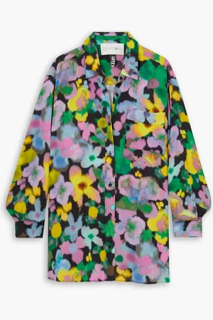AZ FACTORY Lutz Huelle floral-print crepe shirt - - FR 36