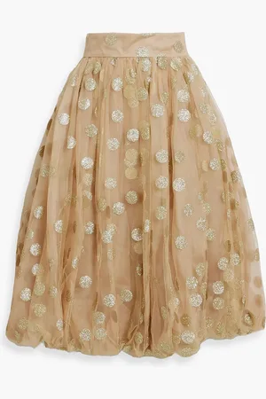 ZIMMERMANN Glittered polka-dot tulle skirt - - 0