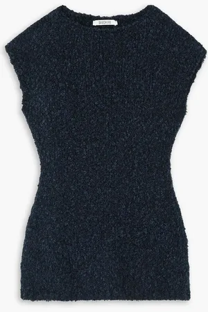 Gauchere Cotton-blend bouclé top - Blue - XS