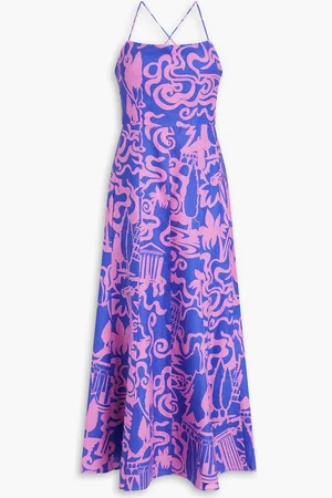 Mara Hoffman Verona printed hemp midi dress - Blue - US 0