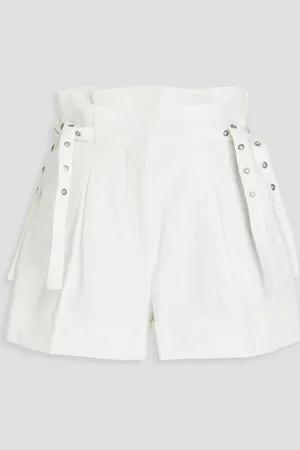 3.1 Phillip Lim Hammered cotton and linen-blend shorts - White - US 0