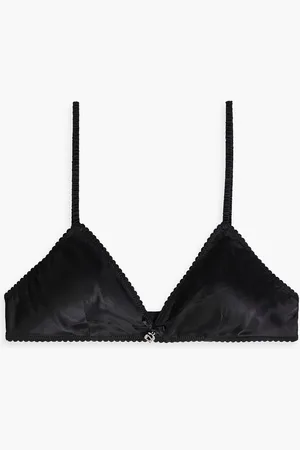 Alexander Wang Embellished silk-satin triangle bra - - XS