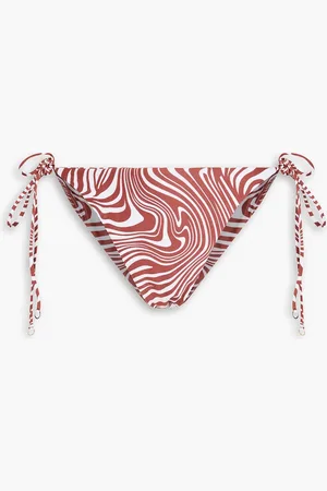 FAITHFULL THE BRAND Ambra zebra-print stretch-ECONYL® bikini briefs - - UK 12