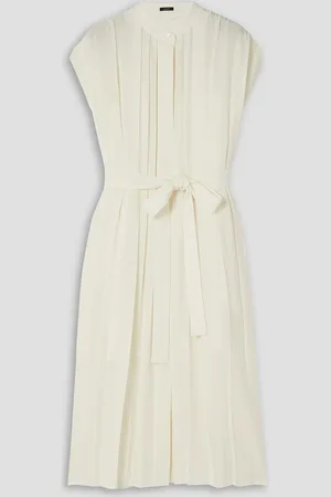 Joseph Davidge pleated crepe midi dress - White - FR 40