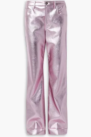 Alix NYC Jay metallic faux leather straight-leg pants - Pink - US 0