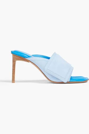 Jacquemus Aqua padded nubuck mules - Blue - EU 36