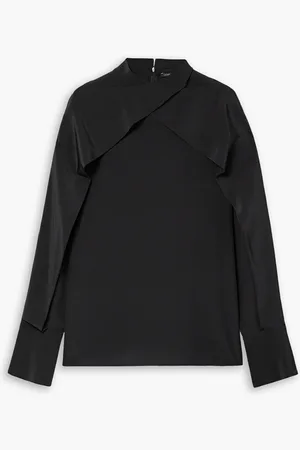 Joseph Bailie draped silk crepe de chine blouse - - FR 32