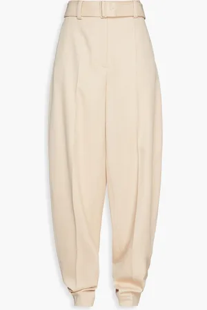 Joseph Taavi belted wool-twill tapered pants - Neutral - FR 34