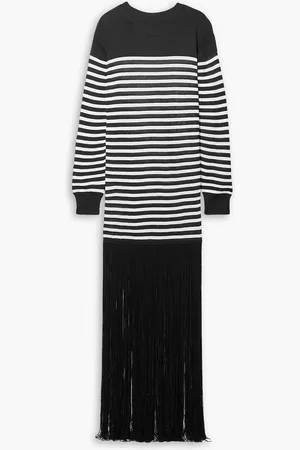 Khaite Torino fringed striped knitted maxi dress - - L