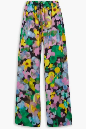 AZ FACTORY Printed crepe wide-leg pants - - FR 38