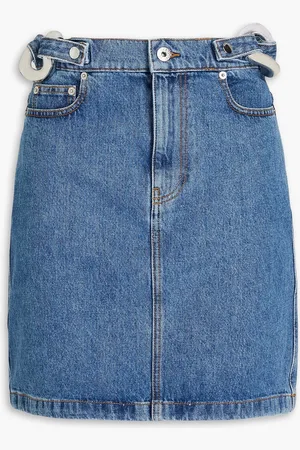 J.W.Anderson Chain-embellished denim mini skirt - Blue - UK 6