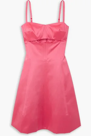 Patou Cutout cotton-blend satin mini dress - - FR 44