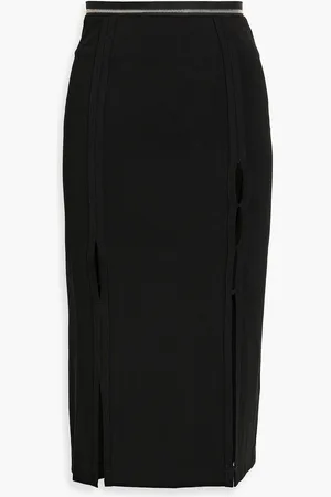 Helmut Lang Cutout zip-detailed jersey skirt - - XL