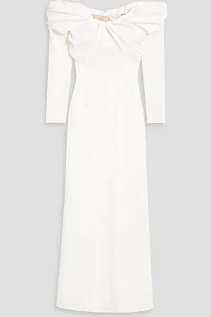 A.L.C. Off-the-shoulder pleated cady maxi dress - - US 4