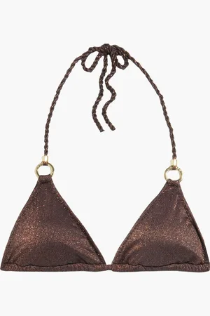 Heidi Klein Metallic triangle bikini top - - XS