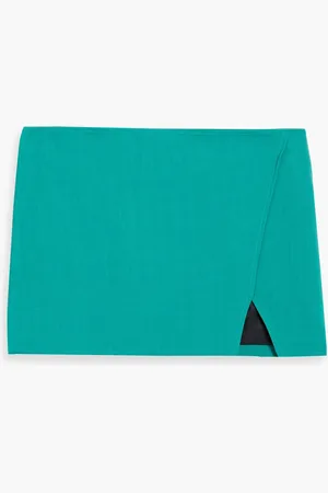 A.L.C. Rylee wrap-effect twill mini skirt - Green - US 6
