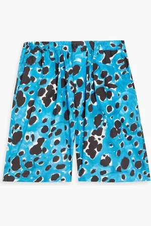 Marni Printed cotton shorts - Blue - IT 48
