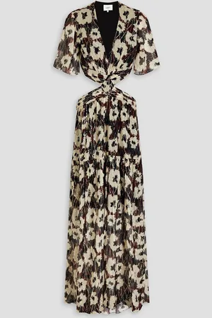 Bash Kandy printed metallic fil coupe maxi dress - - 3