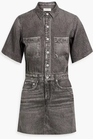 RAG&BONE Printed TENCEL™ mini shirt dress - Gray - XS