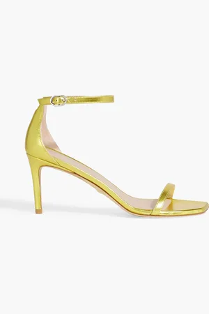 Stuart Weitzman 75 metallic leather sandals - Green - EU 37.5