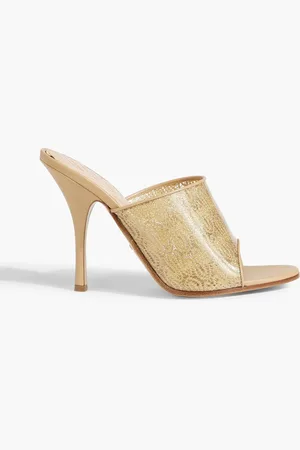 Missoni Metallic lace and PVC mules - Metallic - EU 36