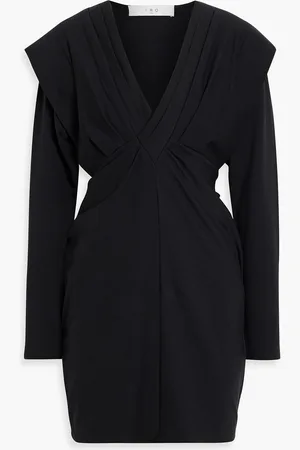 IRO Mylie pleated stretch-cotton jersey mini dress - - XS