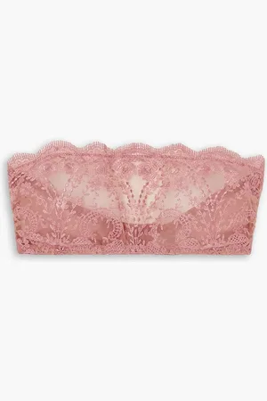I.D. Sarrieri Embroidered tulle bandeau bra - Pink - 4