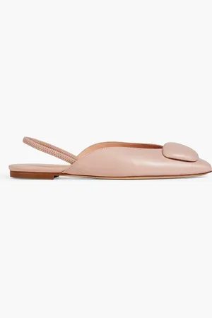 Rupert Sanderson Ios embellished leather slingback flats - Pink - EU 37