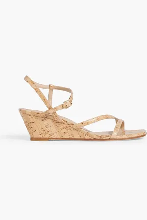 Stuart Weitzman Oasis 50 cork wedge sandals - Neutral - EU 39.5