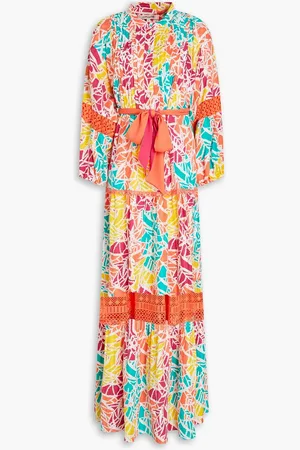 Diane von Furstenberg Tessa printed cotton-jacquard maxi dress - - XS