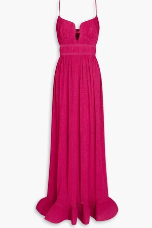 Simkhai Maude plissé-jersey maxi dress - Pink - US 4