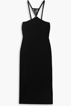 Christopher Kane Lace-paneled ribbed jersey midi dress - - IT 44