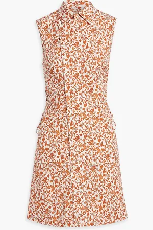 Derek Lam Serena printed cotton-blend poplin mini shirt dress - - US 14