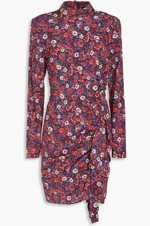 VERONICA BEARD Louella floral-print stretch-silk mini dress - - US 4