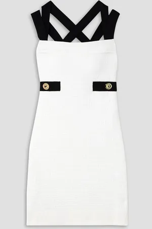Patou Embellished waffle-knit mini dress - - FR 40