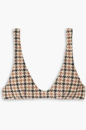 Haight Juliana houndstooth bikini top - Brown - XL