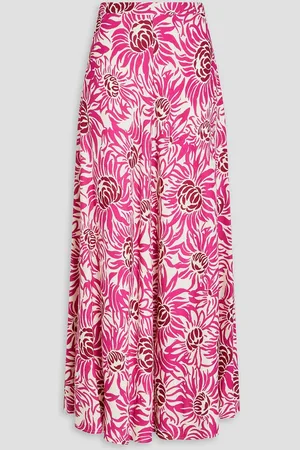 Diane von Furstenberg Florencia floral-print canvas maxi skirt - - US 8