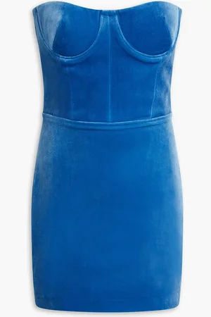 ALEX PERRY Roberts strapless velvet mini dress - - UK 12