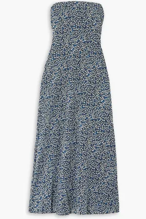 MATTEAU Strapless floral-print silk crepe de chine maxi dress - - 5