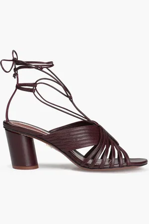 ZIMMERMANN Lace-up leather sandals - Burgundy - EU 37