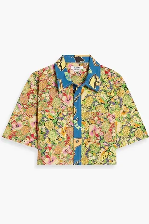 RE/DONE Cropped printed cotton shirt - - L