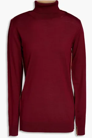 Marni Two-tone wool turtleneck sweater - Purple - IT 40